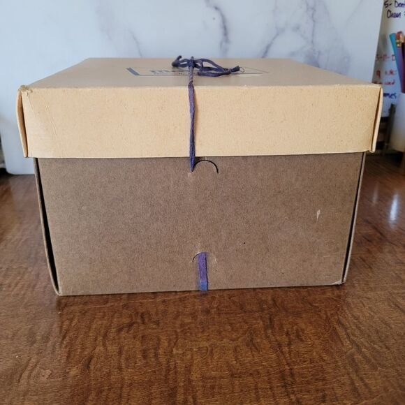 Merritts Roswell New Mexico vintage hat box cardboard brown square home decor - Picture 2 of 4